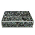 Decorative Black MOP Shell Storage Box with Drawer